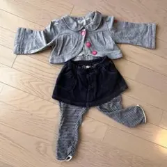 デニム　スカッツ　レギンス　80 綿カーディガン