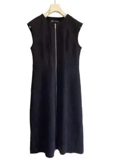 ZARA フロントジップ ノースリーブワンピース ブラック