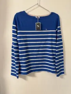 新品☆アーノルドパーマー☆青と白のストライプ 長袖Tシャツ サイズ3