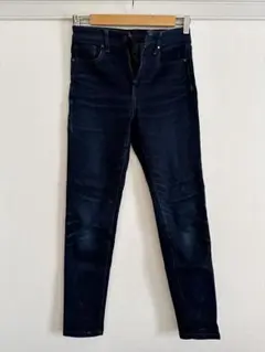 UNIQLO HEATTECH ダークブルー デニムパンツ 24