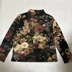 花柄 長袖 Tシャツ M-Lサイズ