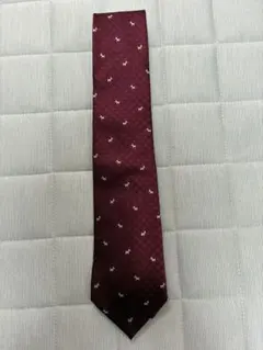 STYLE ON ネクタイ ボルドー 犬柄
