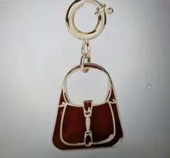 新品未開封GUCCI バッグ型チャーム 深い赤ゴールド