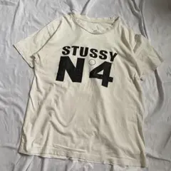 【激レア】90s STUSSY N4 ホワイト&ブラック ステッカー メルカリ