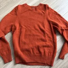 UNIQLO プレミアムラムクルーネックセーター / オレンジ