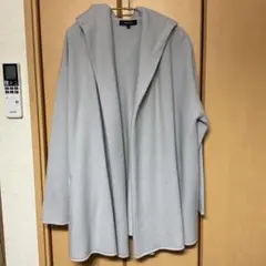 【美品】UNTITLED ウールフード付きポンチョ (コート)グレー