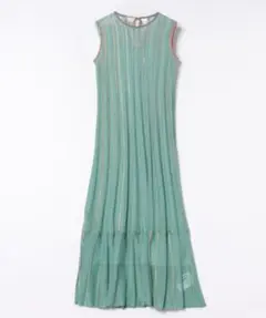 ラグナムーン　S ラメレインボーニットワンピース　グリーン