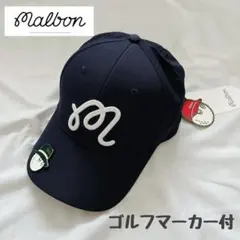 即購入OK 新品マルボンゴルフ malbon golf 帽子 キャップ ネイビー