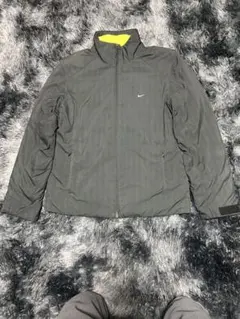 金*！様 Nike ナイロンジャケット グレー/イエロー ダブルジップ 値引きし