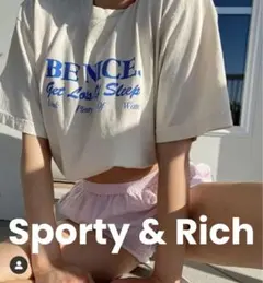 XS♡人気のクリーム！Sporty&Rich♡BE NICE Tシャツのサムネイル