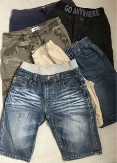 男の子　130　ハーフ　パンツ　短パン　6枚セット　オールドネイビー、他