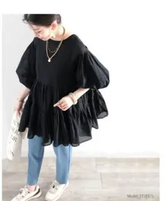 クラシカルエルフ　ティアードブラウス　ブラック