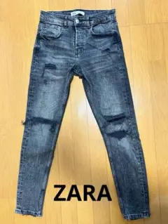 ZARA メンズデニム　パンツ　スキニー　ダメージ EUR38