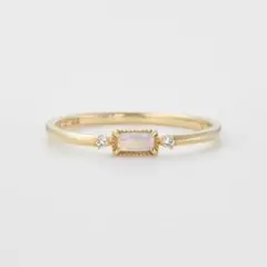 アガット agete オパールダイヤリング K10