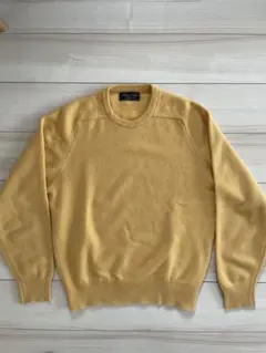BEAMS F yellow crew neck knit (Italia製) - メルカリ