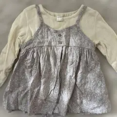 テータテート花柄リブトップス