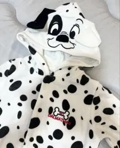 美品☆ダルメシアン柄 フリースロンパース