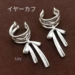 ✨ ちょうちょ結び リボン イヤーカフ イヤークリップ 韓国 可愛い