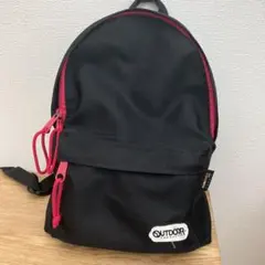 OUTDOOR リュック キッズ リュックサック　黒 ピンク