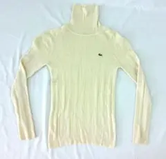 【DR041】LACOSTE レディースタートルネックニットセーター 42サイズ