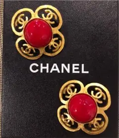 シャネル　イヤリング　カラーストーン