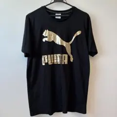 PUMA プーマ Tシャツ ブラック ゴールドロゴのサムネイル