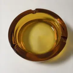 昭和レトロ アンバー ガラス 灰皿
