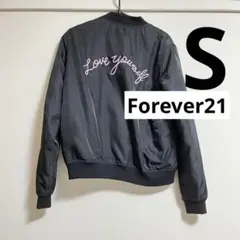 Forever21 ジッパー ジャケット ブルゾン ブラック S