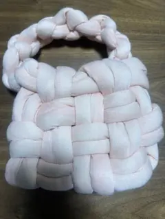 ハンドメイド ピンク マンドゥバッグ