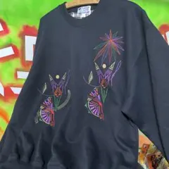 キャメルクラッチオーケストラ】ニット切替スウェット XL 黒【F168 