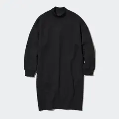 ユニクロ UNIQLO ドライスウェットコクーンワンピース ブラック S