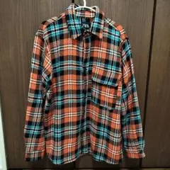 ZARA ザラ チェック柄 フランネルシャツジャケット