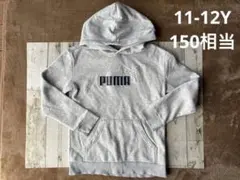 PUMA プーマ　キッズ　パーカー　グレー　裏起毛　M(152) 11-12Y