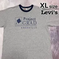 Levi’s　RED TAB　リンガーTシャツ　XL　グレー　ネイビー　US古着のサムネイル