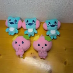 【新品・5点セット】たまごっち ボールチェーン付きぬいぐるみマスコットまとめ売り