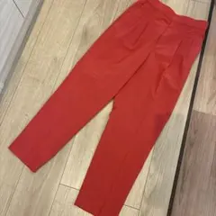 専用グローバルワーク うつくシルエットドライテーパードパンツ Sレッド