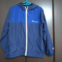 チャンピオン　ジャンパー　パーカー　160　薄手ブルゾン　アウター　ブルー