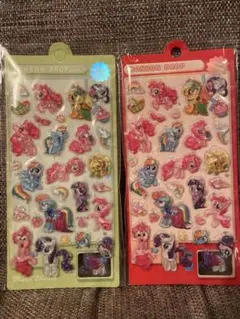 ぷくぷくシール　ウォーターシール　２枚セット　リトルポニー