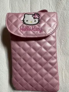 Hello Kitty キルティングポーチ ピンク　スマホポーチ