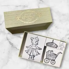 gobe stamp ゴービースタンプ はんこ 2個 お皿ハート お皿ニワトリ 