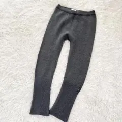 スティーブジェイアンドヨニピー ウール混 リブニットパンツ レギンス ロゴ