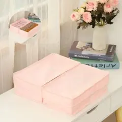 整理収納ボックス ピンク 12マス 6マス 2個セット 小物 下着 靴下