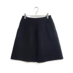 PROPORTION ひざ丈スカート M ブラック ウール混 上品 きれいめのサムネイル