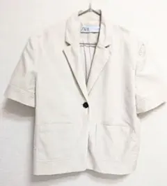 ZARA　半袖ジャケット ショートスリーブブレザー　半袖ブレザー　春夏ザラS