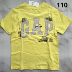新品タグ付　110 baby Gap ベビーギャップ　Tシャツ ロゴ　トラック柄
