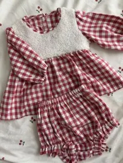 【新品未使用タグ付き】秋服mamarakuセットアップベビー服70cm