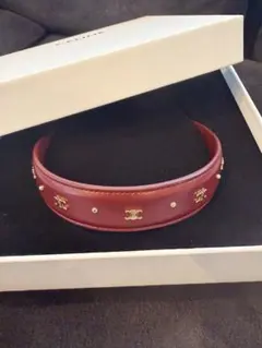 CELINE セリーヌ カチューシャ トリオンフ マカダム 3連 ブラック