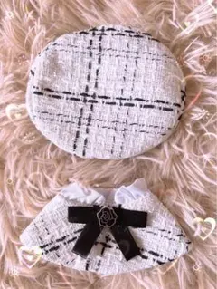 即購入可！ぬい服　ぬいぐるみ服　ポンチョ　白色　2点セット10cm