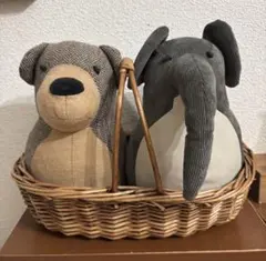 ぬいぐるみセット　クマとゾウ2個