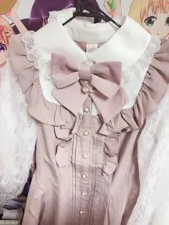 Secret Honey 袖レースピンタックフリルヨーク切替セットアップ